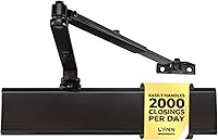 Vista 9 de LYNN HARDWARE Cierrapuertas automático resistente (negro) - Grado comercial, elección de los contratistas, velocidad y fuerza ajustables