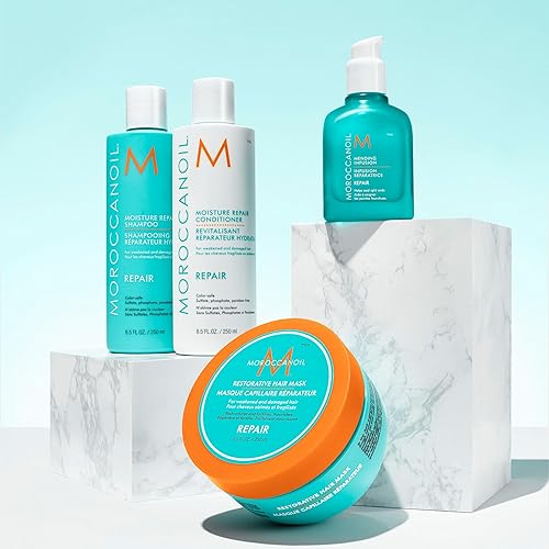 Miniatura 9 de Moroccanoil Mascarilla restauradora para el cabello, tamaño de viaje, 2.53 onzas líquidas