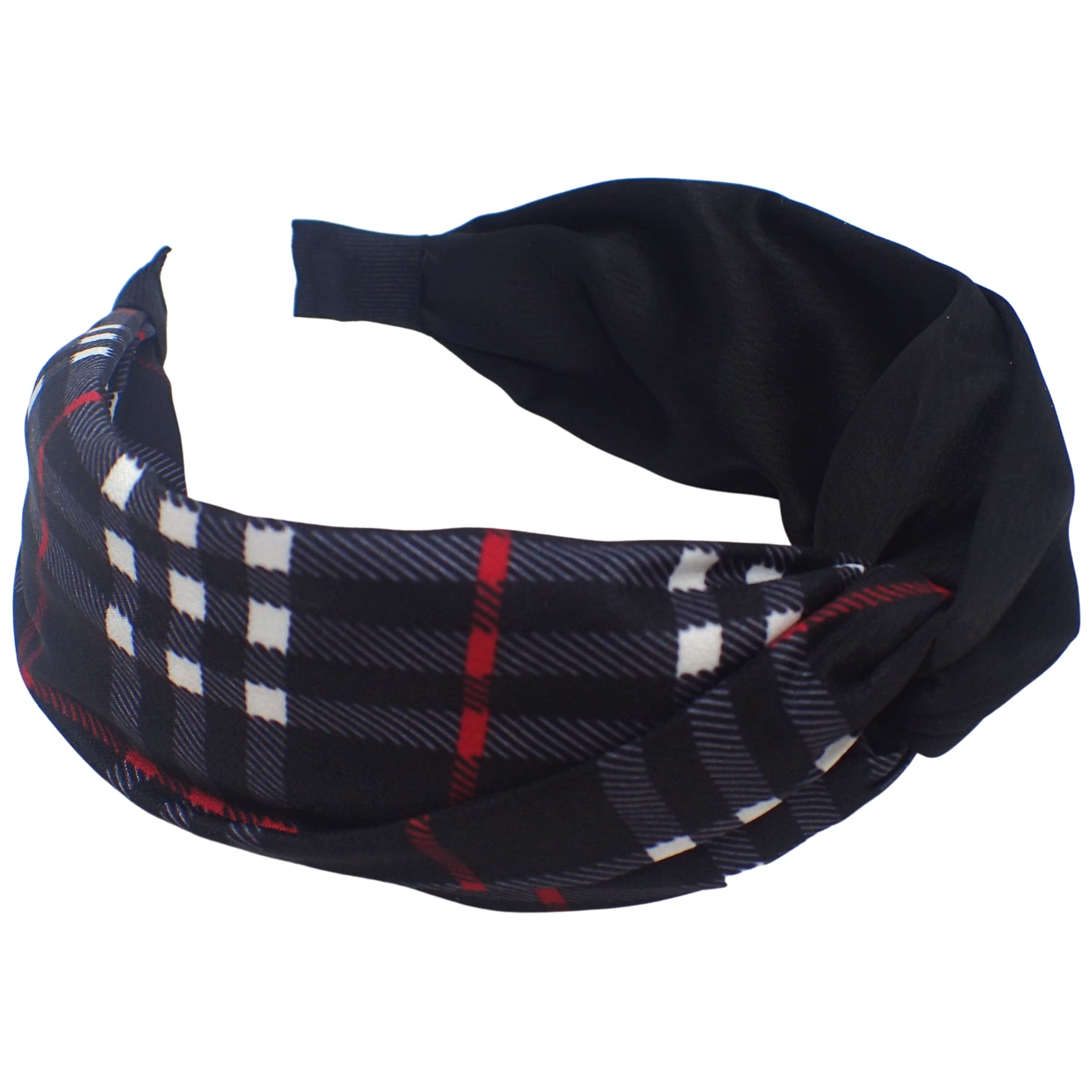 Topkids Accessories Twisted Tartan Alice Bands Adult Women, Hair Accessories for Women Hair Bands for Women Thick Headband