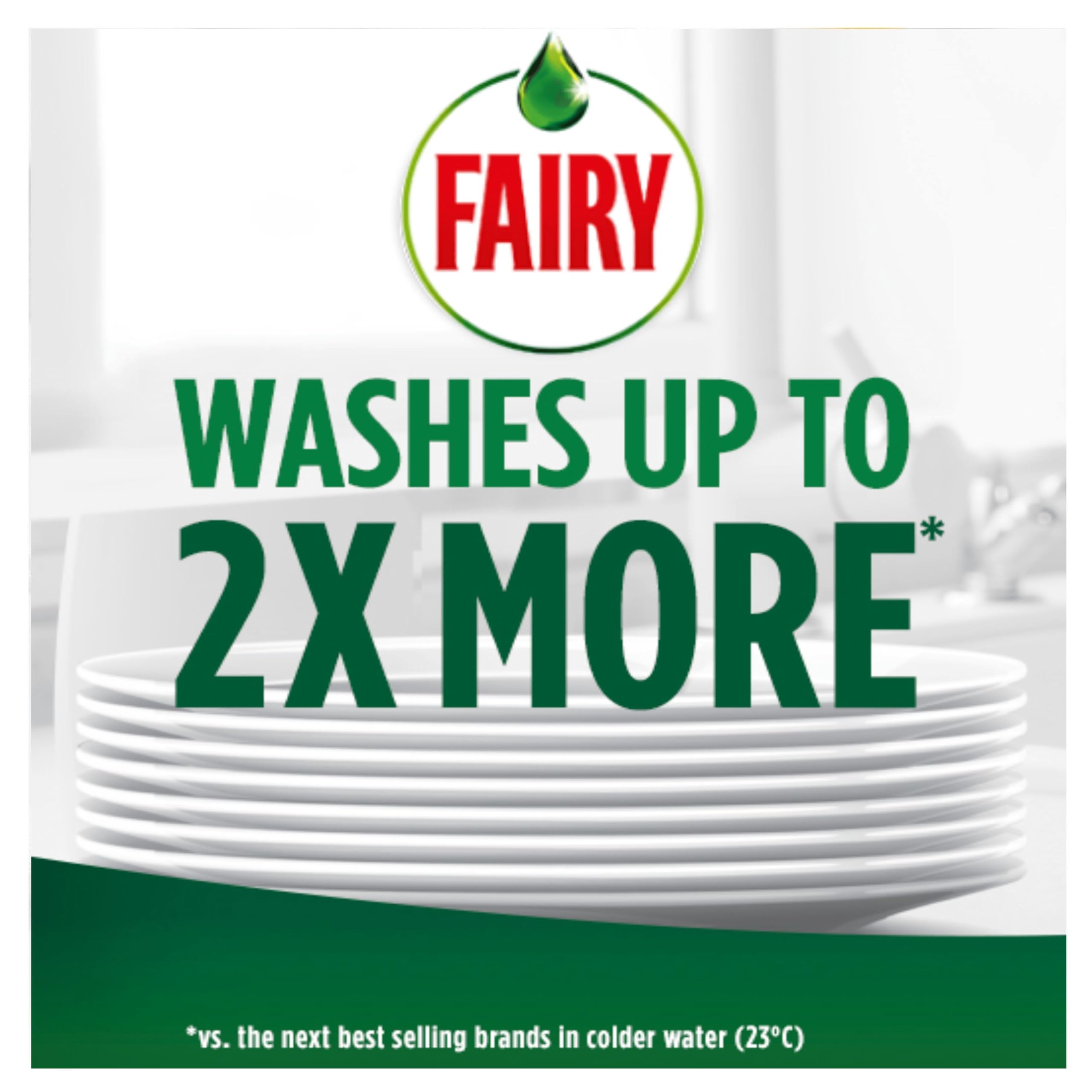 Fairy Original Washing Up Liquid Green with LiftAction 1450 ml, No Soaking, No Grease, No Fuss - 3