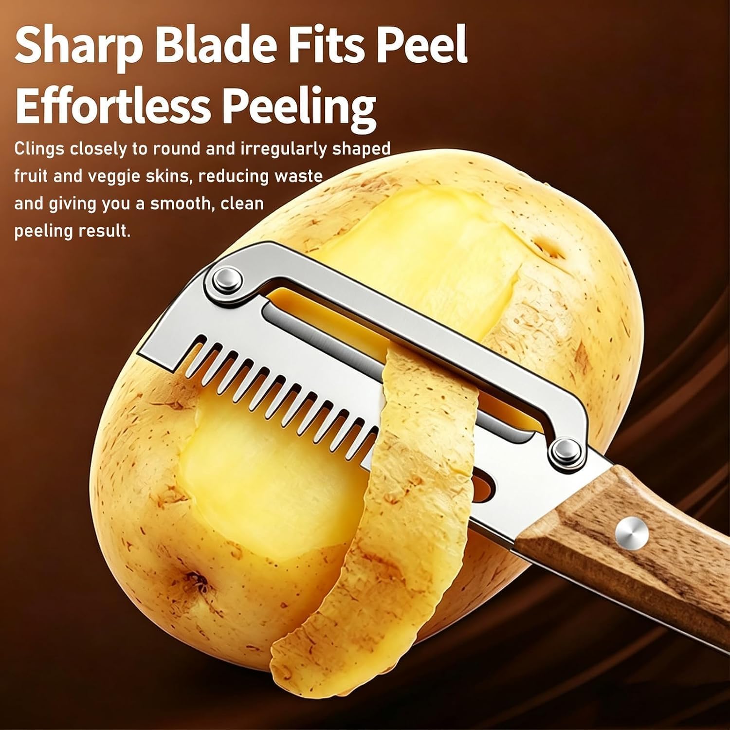 Multi-Functional Vegetable Peeler, 3-in-1 Stainless Steel Peeler image 2