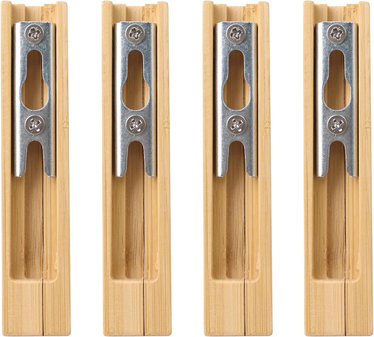 4 Pack Wooden Curtain Rod Brackets, Multipurpose Curtain Rod Holders for Hanging Drapes, Wood Brackets 3-1/2" Return Bracket for 2" Pole, Fits for Bathroom, Bedroom, Livingroom, Kitchen