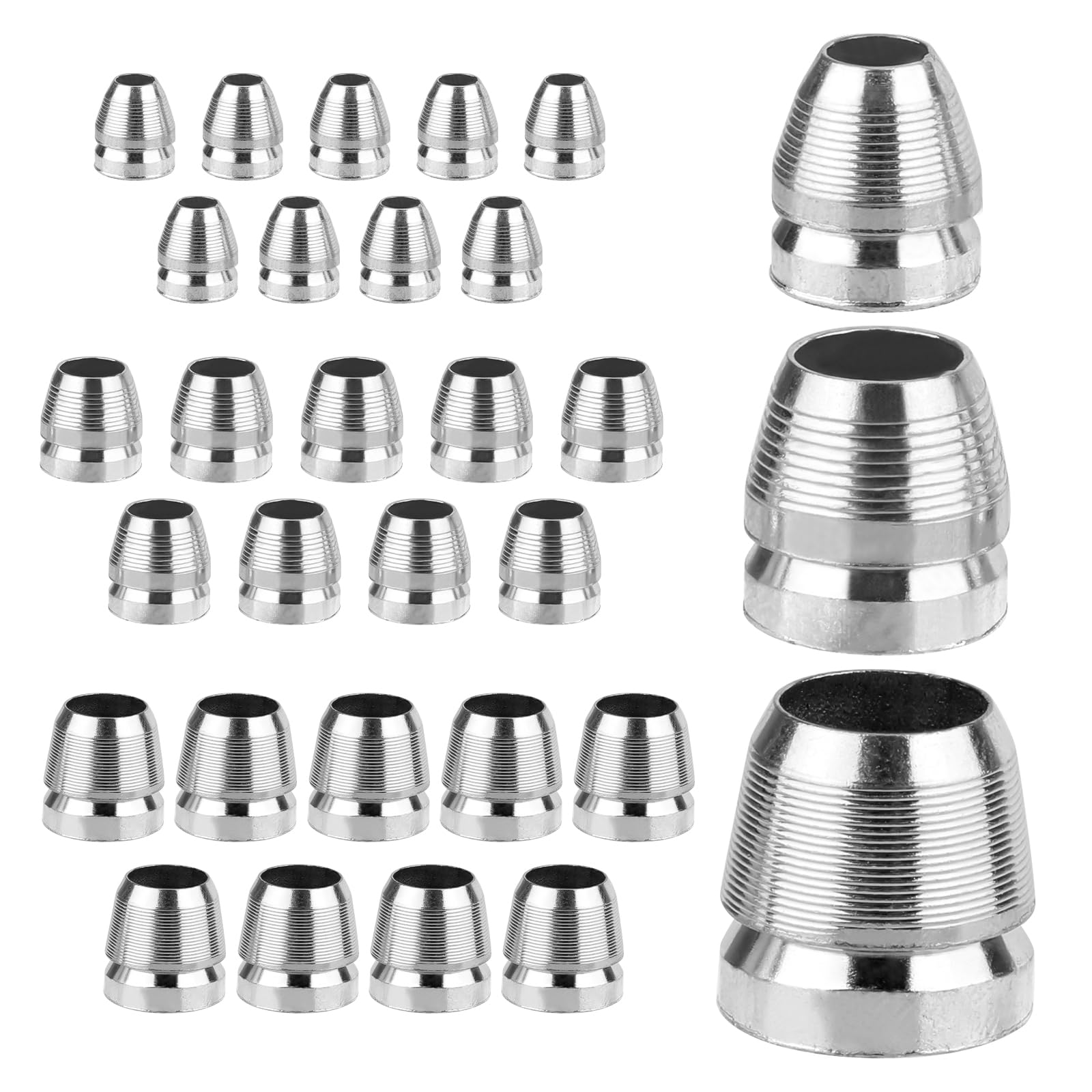 30 Szt. Zestaw Klinów Siekiery Okraglej, 10mm,12mm,14mm Solidny Klin Siekiery ze Stali Weglowej Akcesoria do Mlotka Metalowego do Wzmacniania