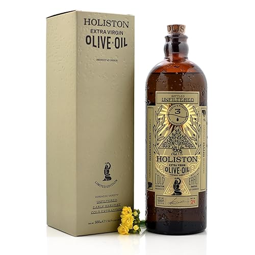 HOLISTON - Aceite de oliva extra virgen rico en polifenoles de edición limitada, sin filtrar, antioxidante, galardonado, prensado en frío, cosecha