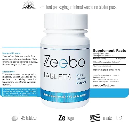 Vista 9 de Zeebo Píldoras de placebo - Elija forma de tableta o cápsula (tabletas)