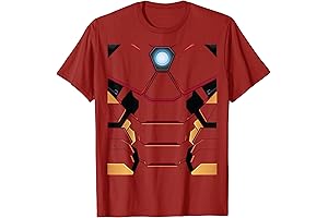 Tony Stark Costume T-Shirt: Illuminate Your Inner Superhero with this Light-Up Marvel Wear