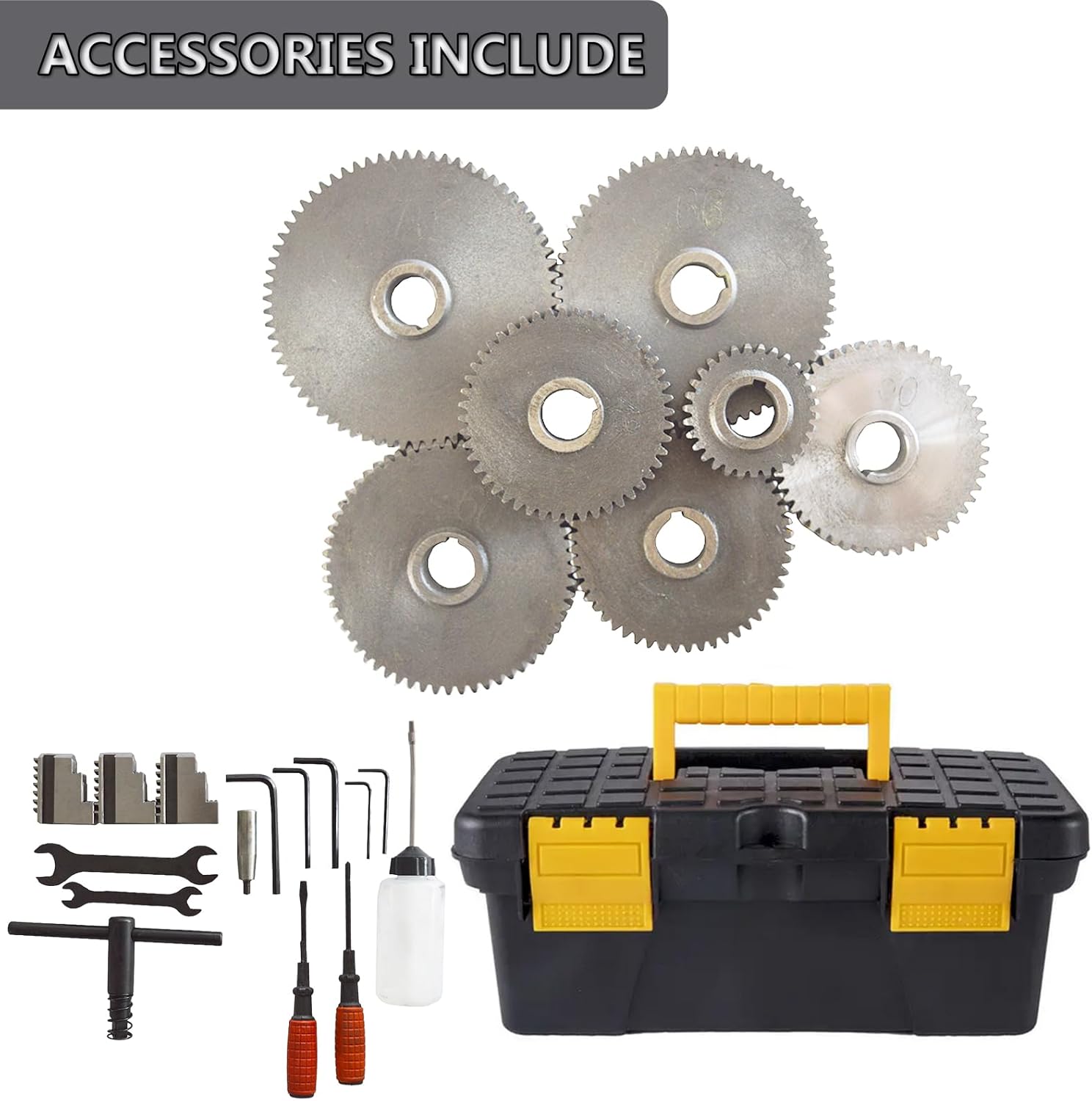 INTSUPERMAI Mini Metal Lathe 7" x 12" Benchtop Metal Lathe Variable Speed 50-2500RPM Metal Working Lathe with 3 Jaw Chuck
