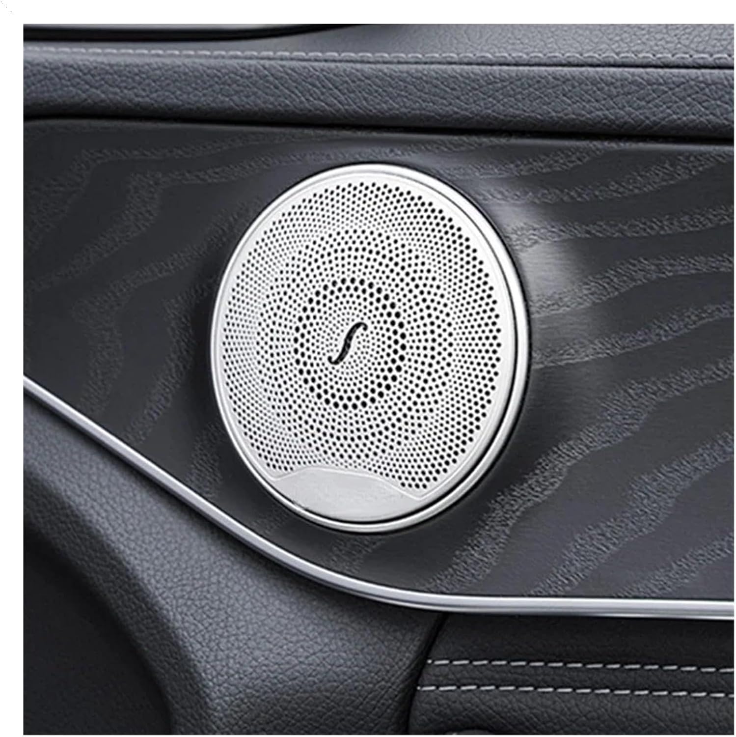 Car Audio Speaker Cover Trim Door Loudspeaker Cover Trim Car Accessories Interior Fit for Benz E/C/GLC Class W213 W205 X253 Door Audio Speaker (for C E GLC Class)