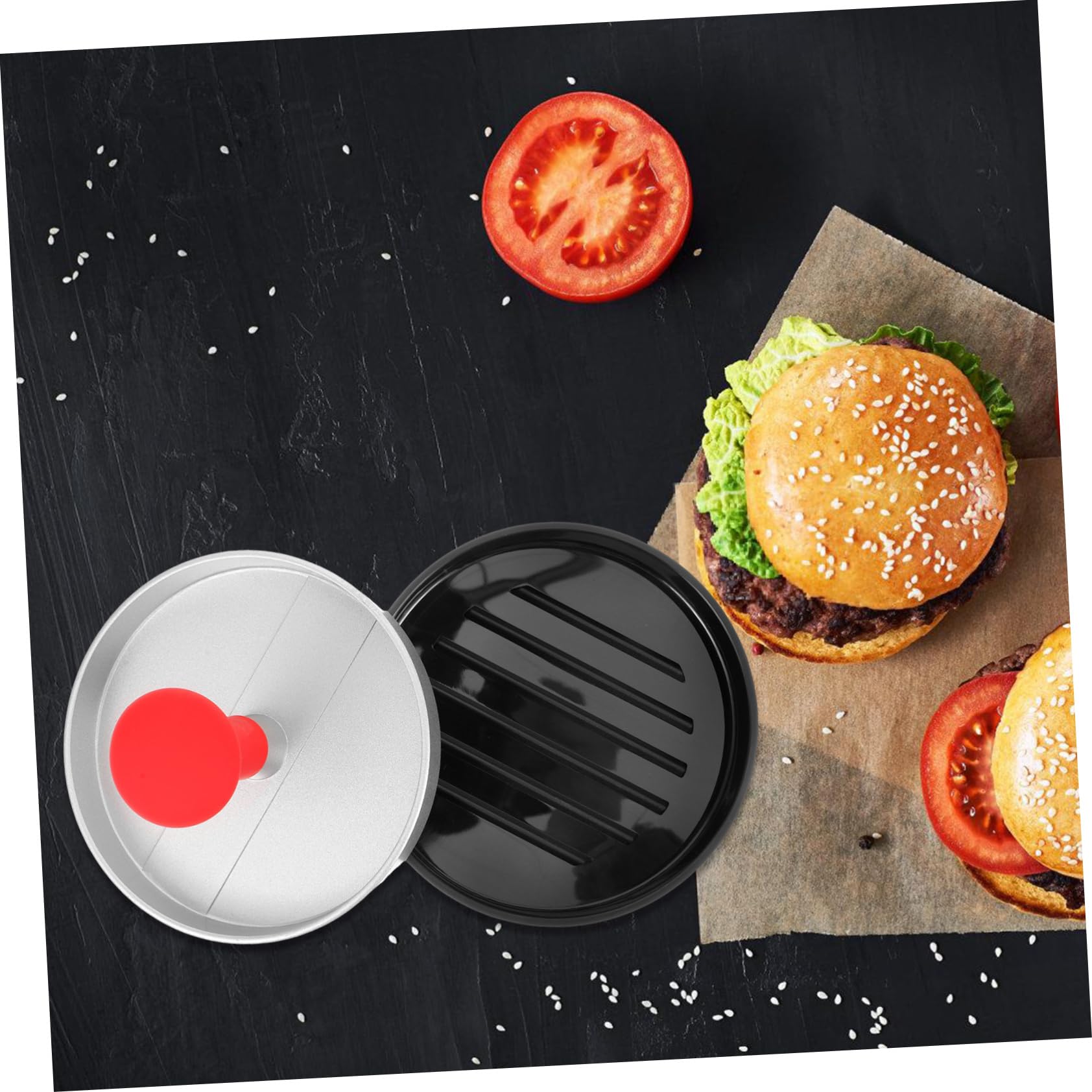 TOYANDONA 4 Piezas Prensa De Carne Hamburguesas Prensa De Peso De Cocción Prensa De Parrilla Prensa De Peso De Bistec Prensa De Tocino para Plancha Prensa De Plancha Acero Inoxidable Silver