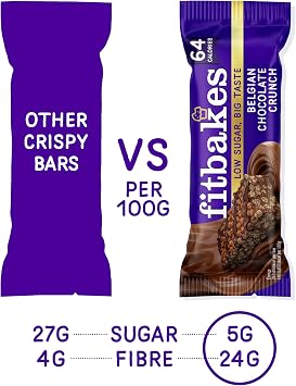Fit bakes Low Sugar Diabetic Chocolate Gift Box, 1 Net Carb Keto Bar 14x19g | Diabetic Chocolate Gift Hamper, Low Carb Keto Snack, 65 Calorie, Low Calorie Biscuit, Diabetic Gift for Women & Men