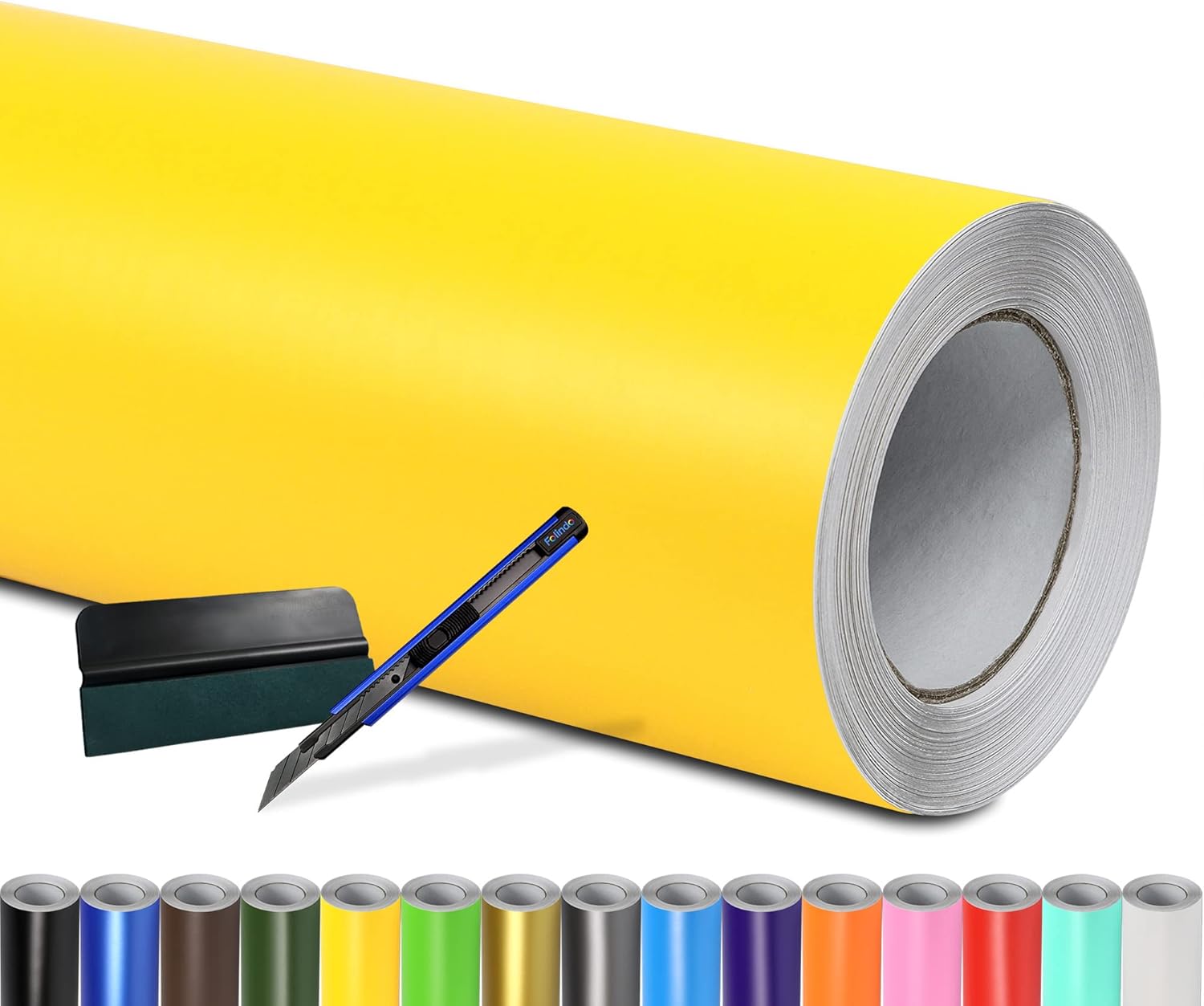 Heinaroman Pellicola Wrapping Auto, Pellicola Bianco Lucida Wrapping Da 152 X 152CM, Pellicola Adesiva Per Auto Per Auto, Moto, Decorazione Di Mobili - Foto 3