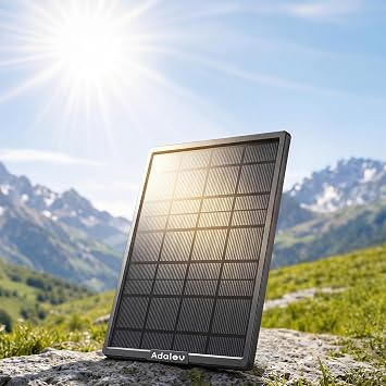 25000mAh Solar Panel Power Supply with 6V/9V/12V Output, USB-A & Type-C Charging, 360 Adjustable Outdoor Solar Power Supply for Security Camera, Wireless Bridge, AP, Trail Camera & Smart Bird Feeder