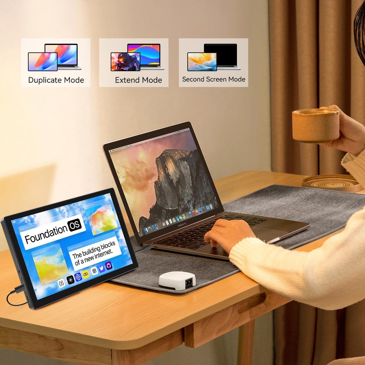 10.1 Inch Touchscreen Portable Monitor IPS Screen 1366x768P 60Hz 400 Brightness 99% sRGB HDMI USB-C Small Monitors for Switch Xbox PS3/4/5 Laptop Raspberry Pi, Mini Touch Screen - Image 5