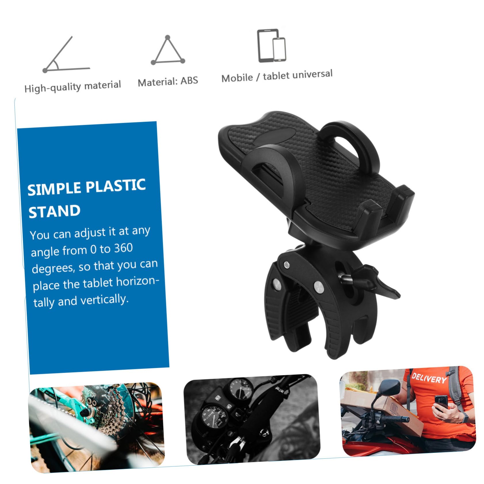 POPETPOP 1pezzi Supporto Per Telefono Cellulare Moto Design Anti-vibrazione Per Montaggio Su Manubrio Materiale Resistente e Duraturo