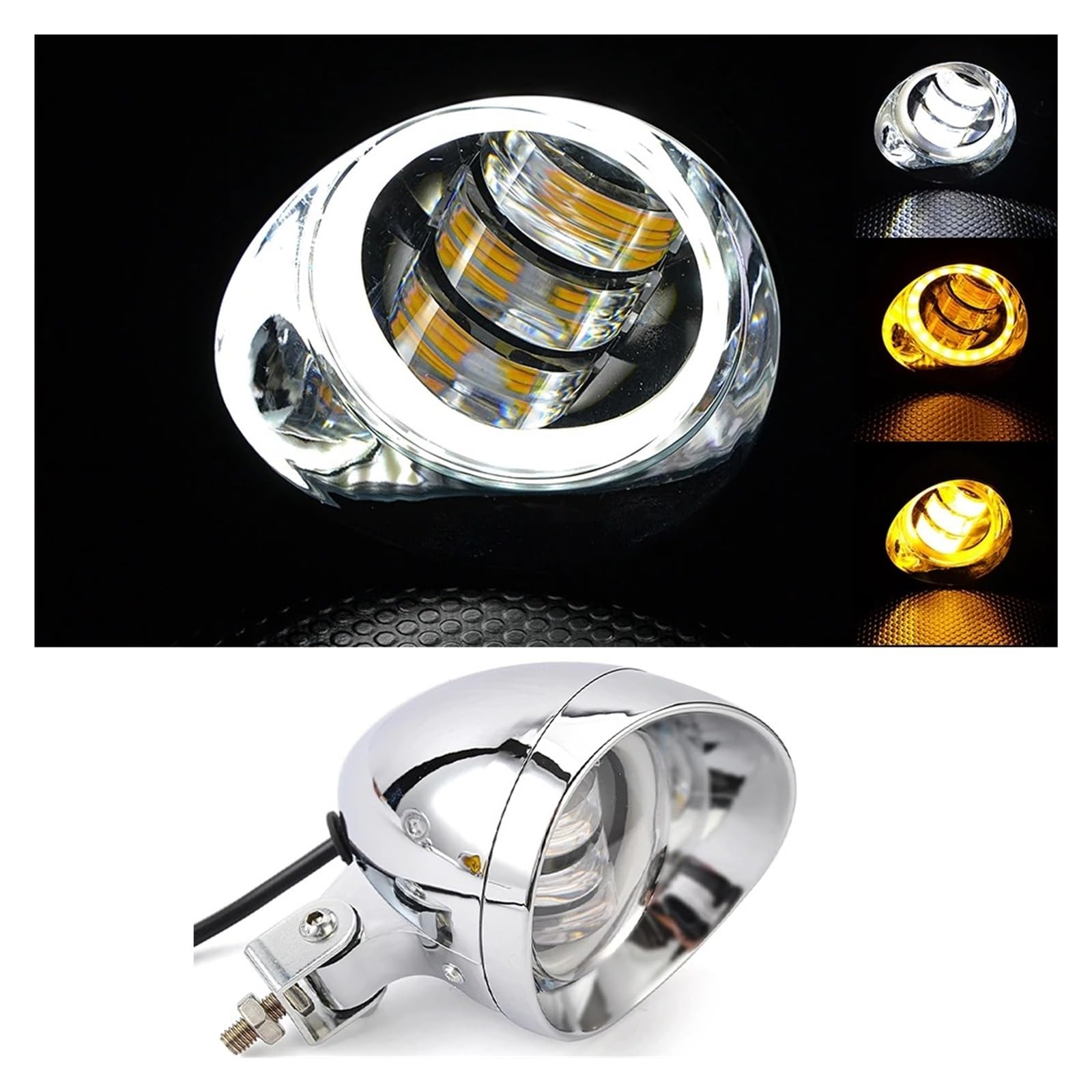 Para Mayoría Los Para Cruceros Para Aplicaciones Personalizadas Luz Antiniebla Delantera LED Para Motocicleta 12V Motocicleta Faro