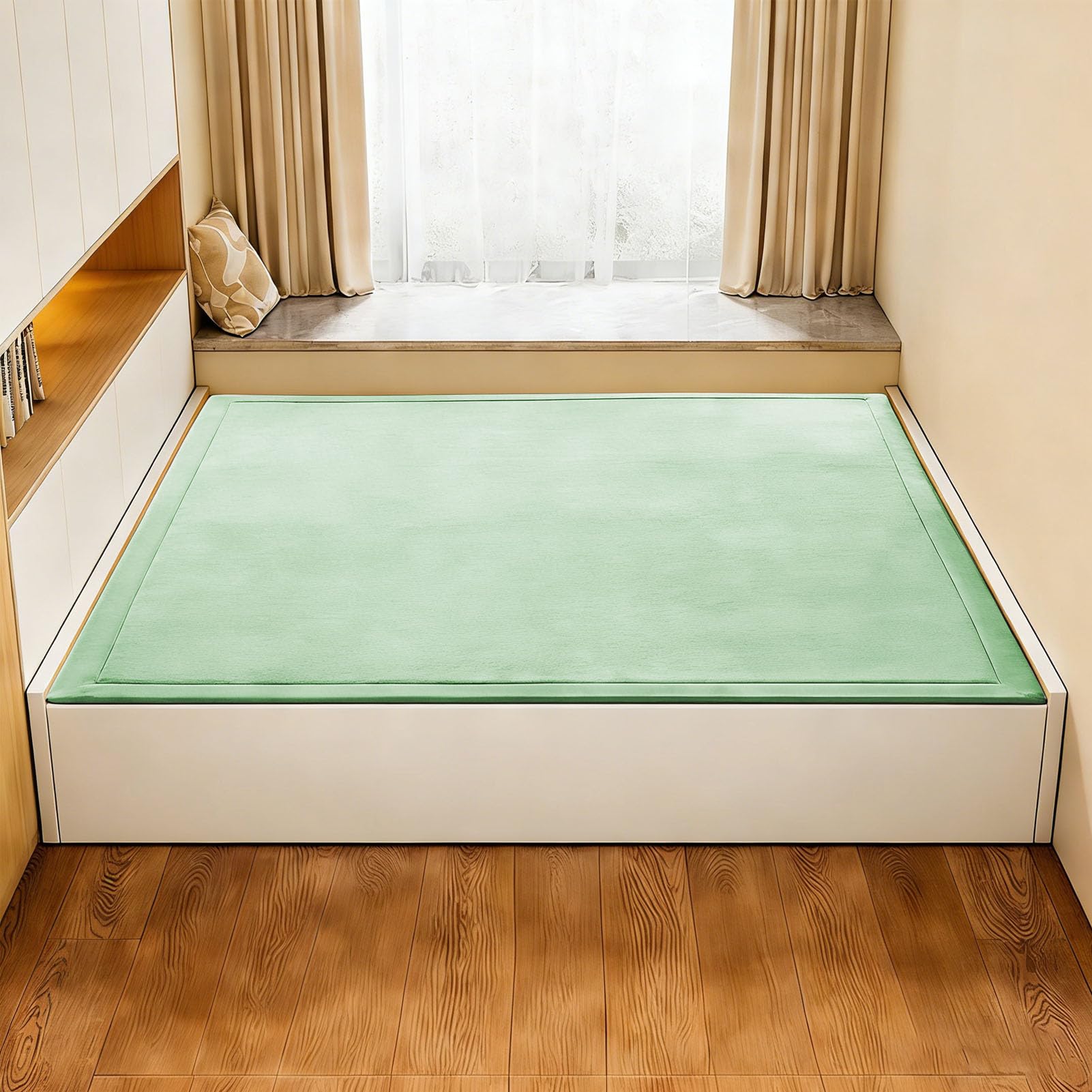 Krabbelmatte Baby 200 x 200 cm 2cm Extra Dicke Schaumstoff Spielmatte, Pflegeleichte Krabbeldecke Baby mit Rutschfester Unterseite, Spielteppich Kinder, für Wohn und Kinderzimmer