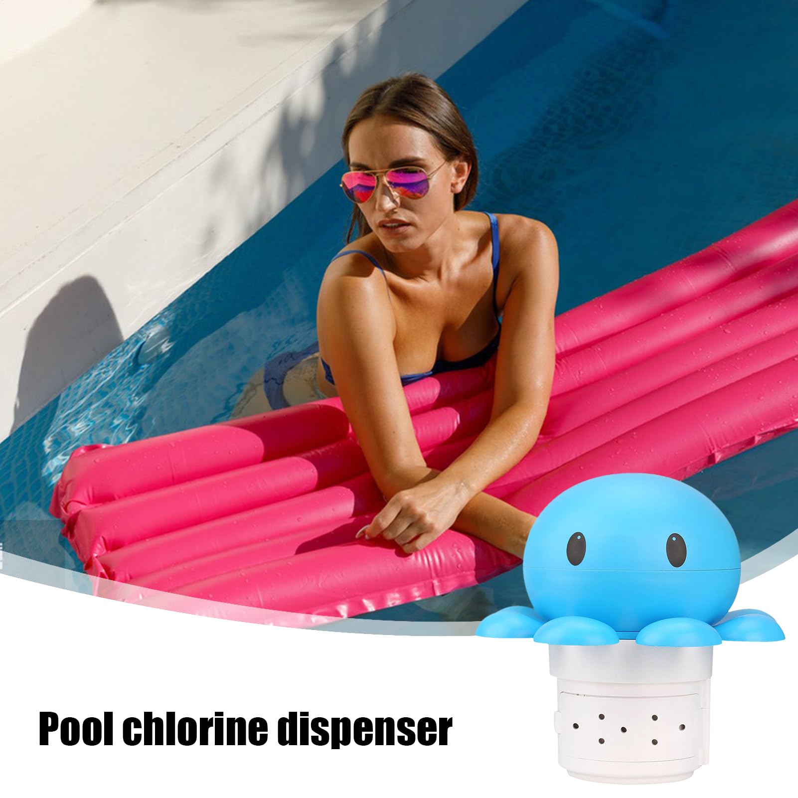 Dispenser Di Cloro Galleggiante Per Piscina A Forma Di Pesce Pagliaccio | Luci Solari LED, Per Compresse Da 3 Pollici - 5