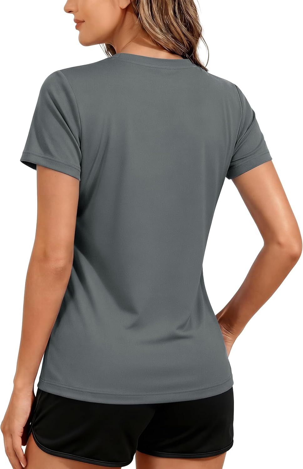 TACVASEN Women's Short Sleeve Workout Shirts UPF 50+ Sun Protection Quick Dry Athletic Tops for Running Gym Tee - Image 2