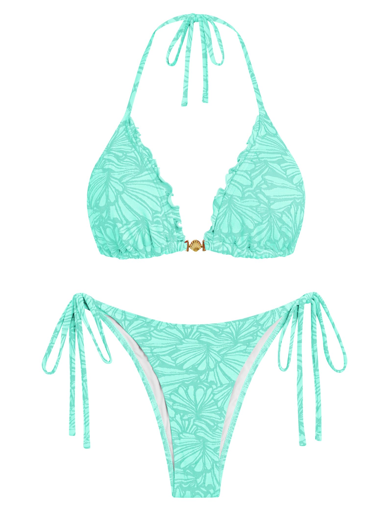 Women's Halterneck Triangle Bikini String Bikini Set for Women Two Piece Swimsuit Swimsuits-image-6
