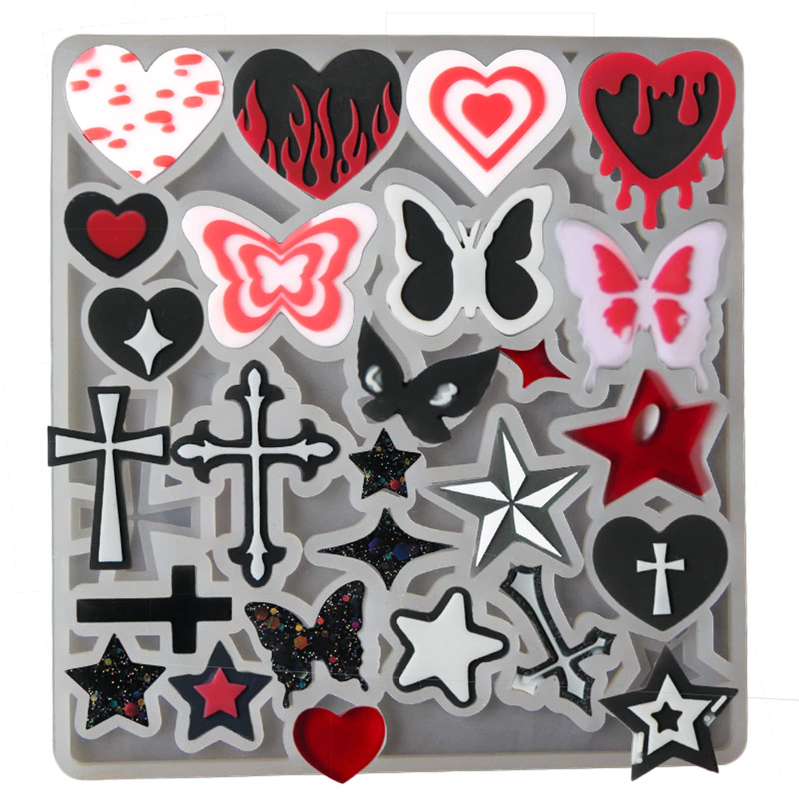 Stampi per gioielli in resina portachiavi stampi in resina farfalla stampo in silicone per ciondoli in resina portachiavi orecchini creazione di gioielli