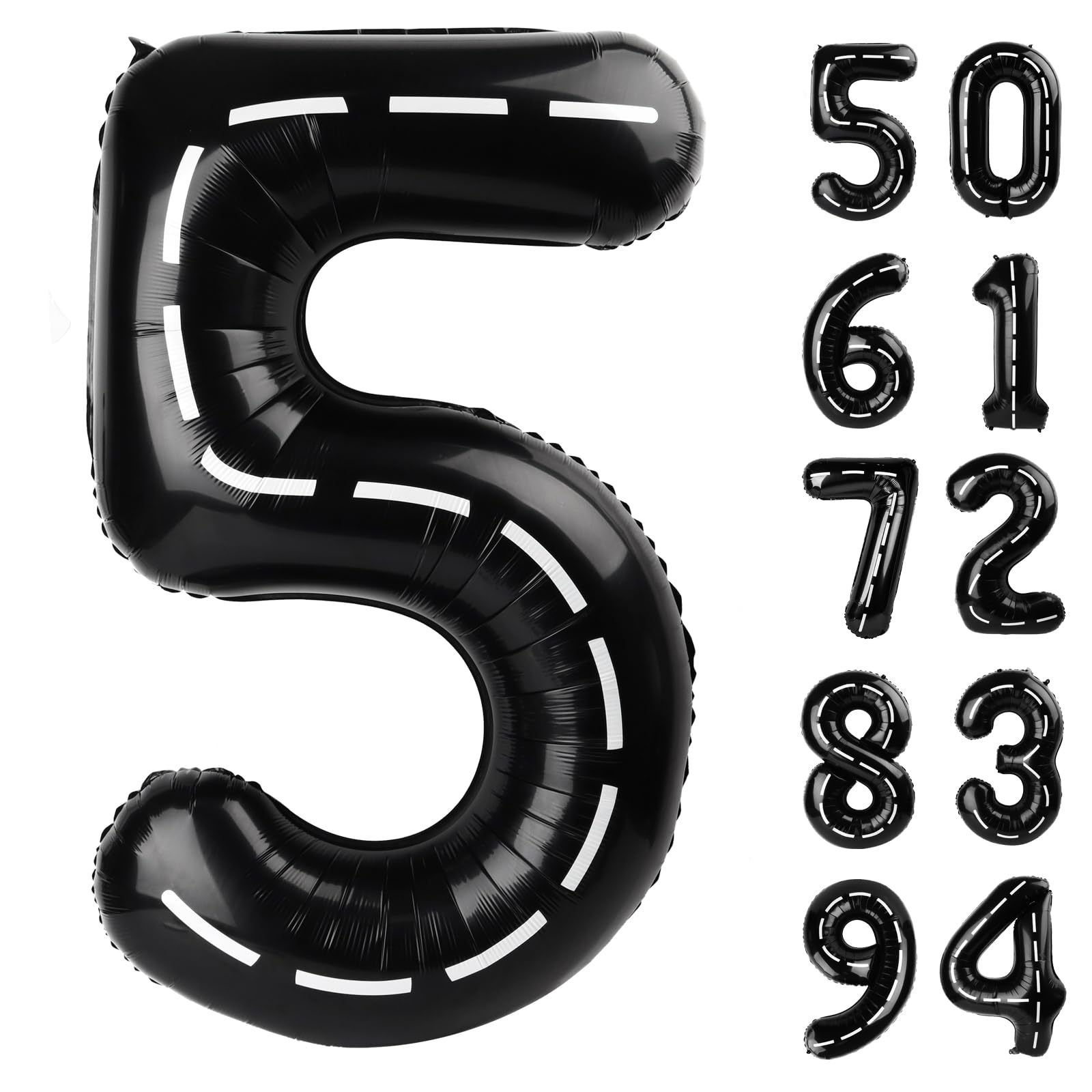 Line 5 Balloon - Number Balloon 40 Inch, 5th Line Birthday Decorations