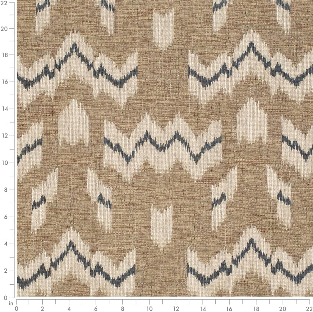 Brown Fade Resistant Global Abstract Woven Pattern Upholstery Fabric by The Yard - SKU: Jerome Earth
