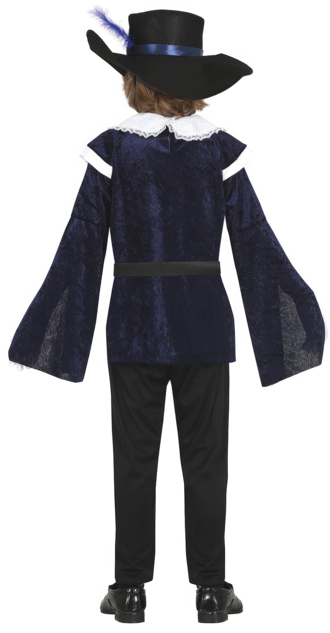 FIESTAS GUIRCA Musketeer Fancy Dress Costume for Boys - Blue and White Knight Attire with Hat for Children 10-12 Years - Image 2