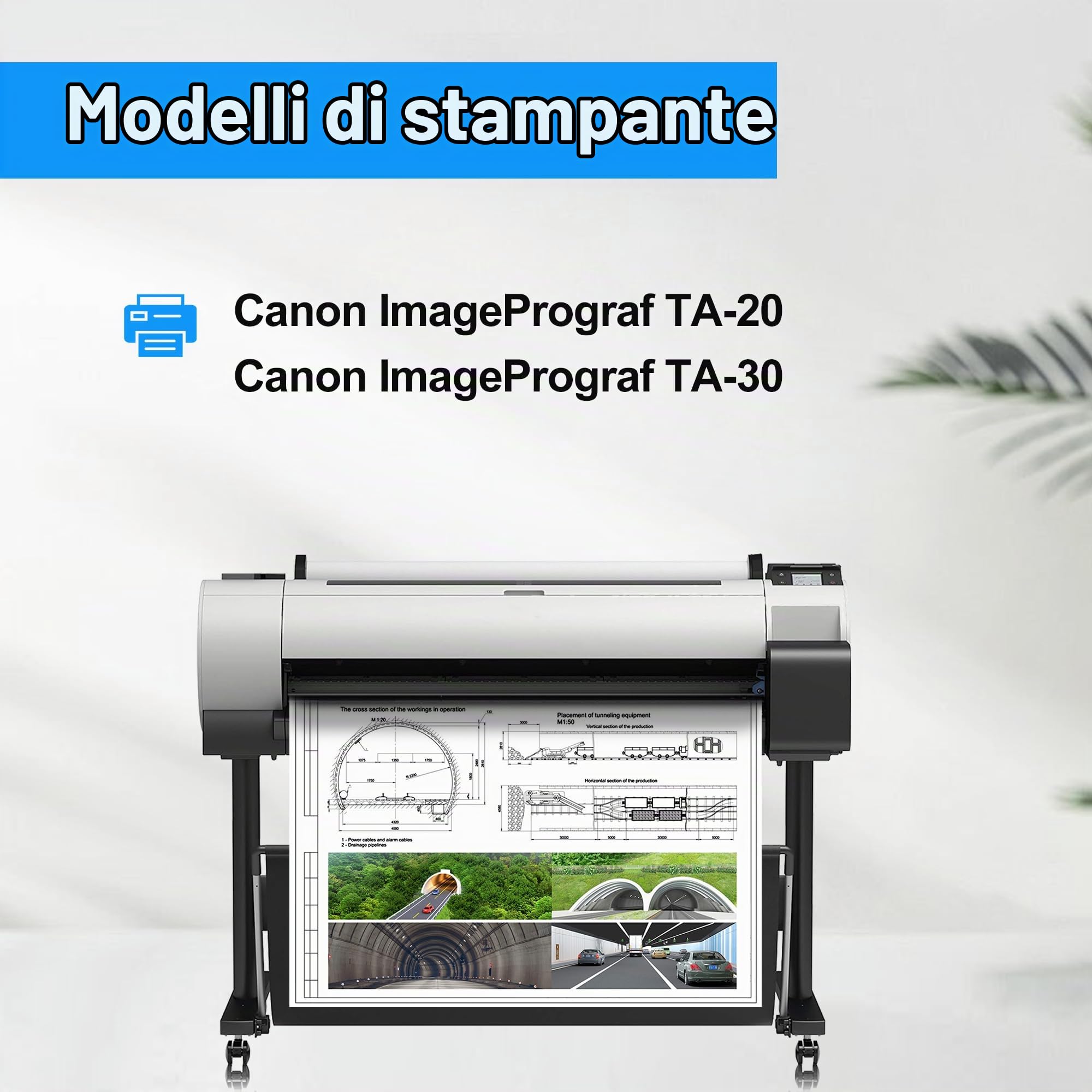 LCL PFI-030 Cartuccia d'inchiostro compatibile PFI030 PFI-030 PFI-030MBK PFI-030BK PFI-030C PFI-030M PFI-030Y (MBK+KCMY) Sostituzione per Canon ImagePrograf TA-20 ImagePrograf TA-30