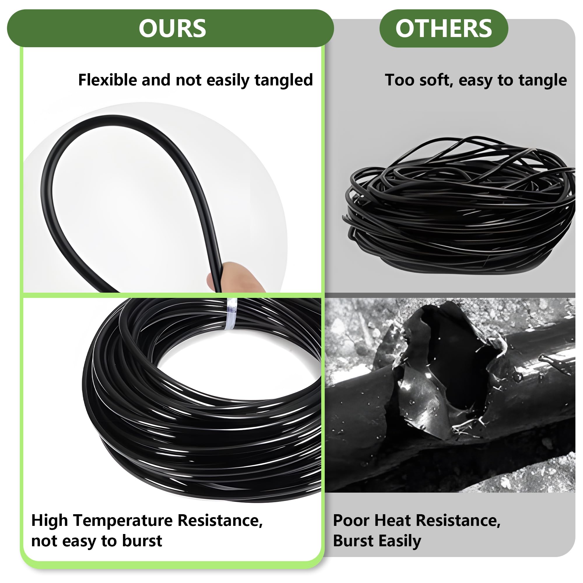 Kit de riego por goteo para jardín, sistema de riego de cama elevada de conexión rápida de 230 pies, accesorios para plantas, kit de línea de goteo para invernadero, juego de microaspersores para