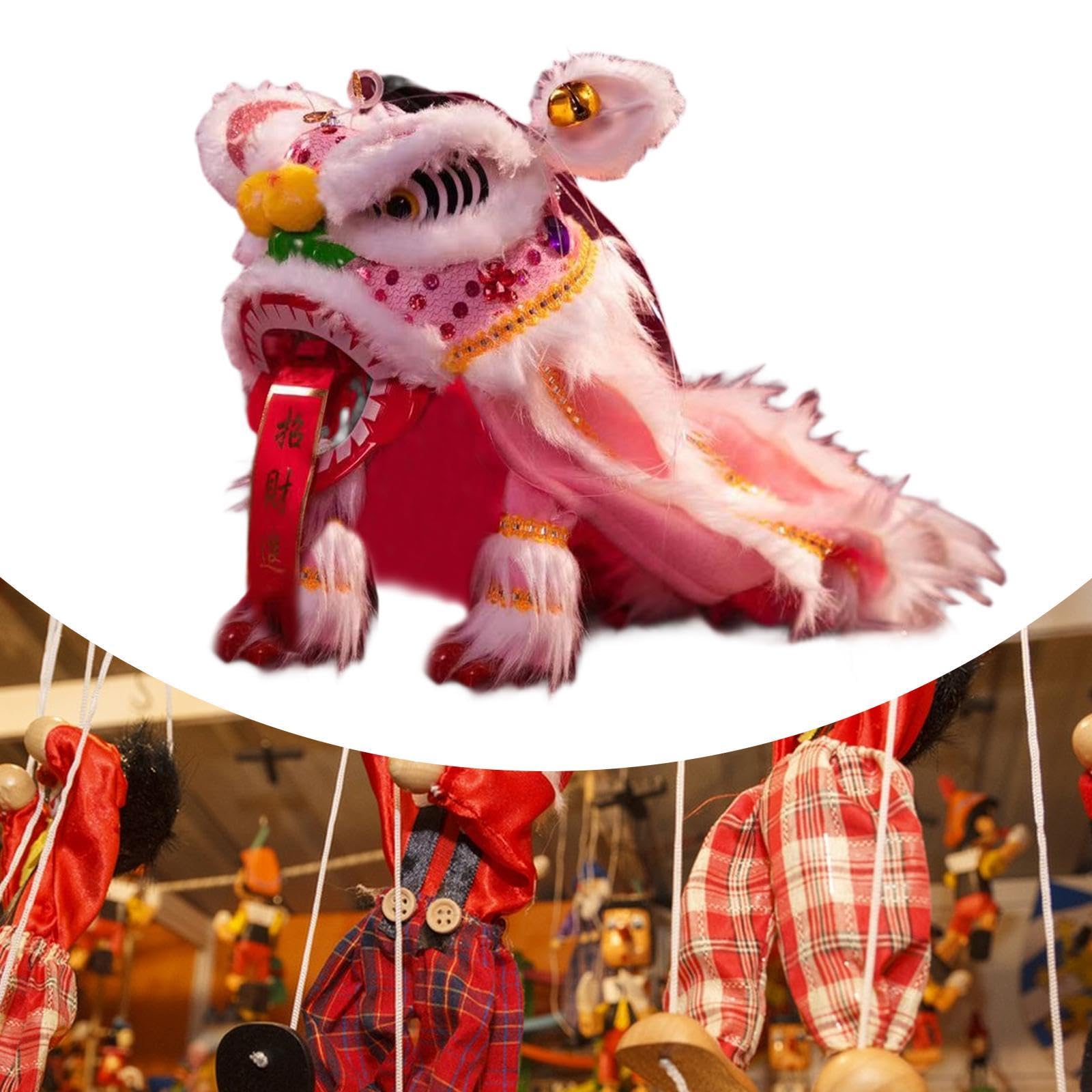 Marionnette Chinoise Lion Jouet Fait Main Souvenir 2025 Marionnette à Ficelle Lion Danse