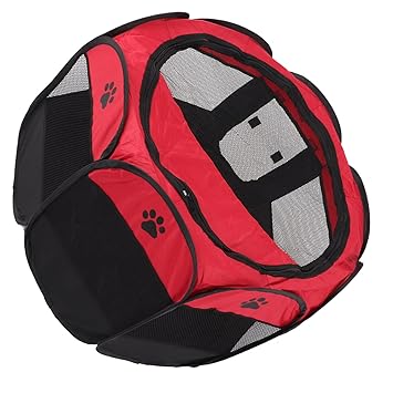 Dog Exercise Pen Kennel, Oxford Cloth Removable Pet Playpen Foldable for Rabbits for Cats for Dogs(M)