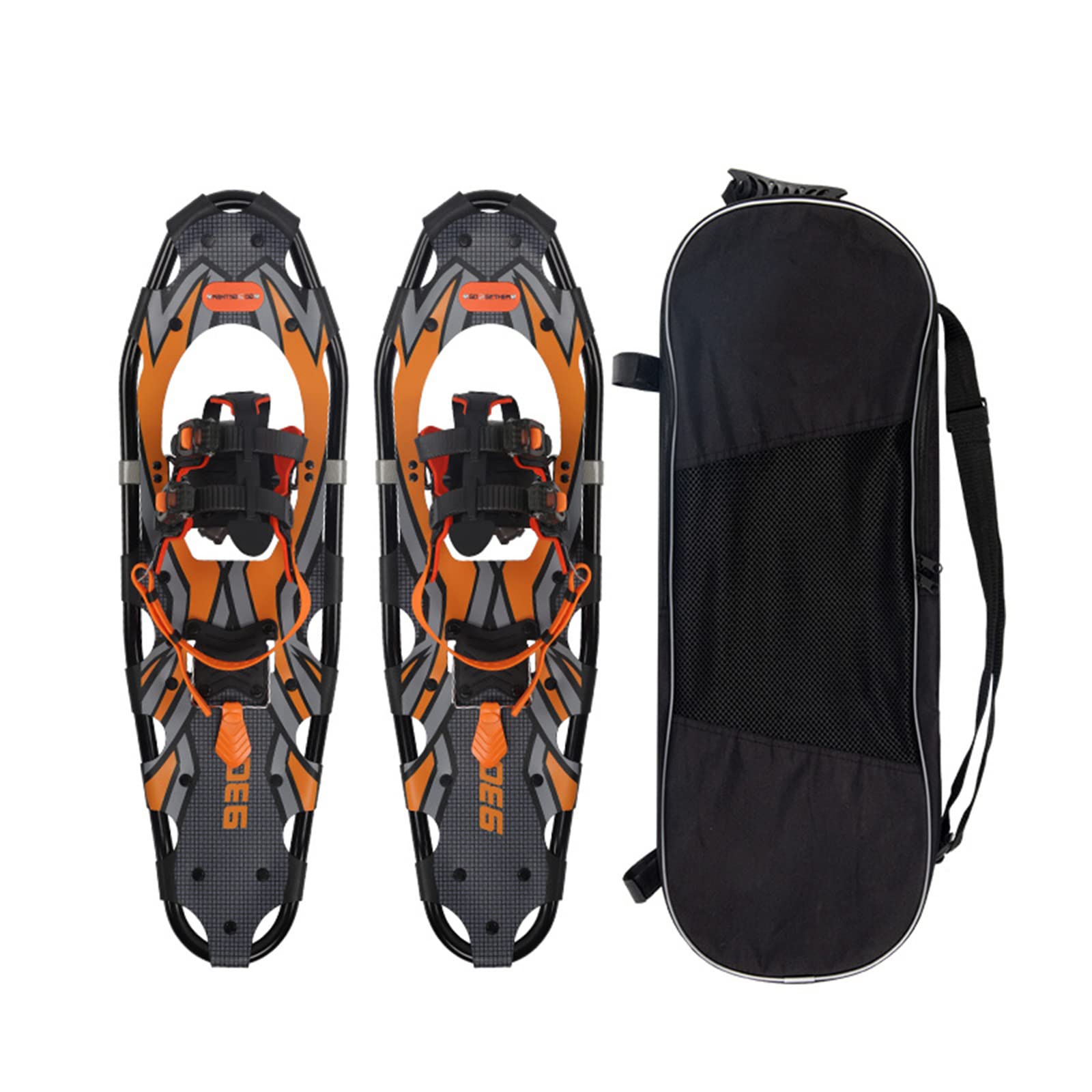Raquettes À Neige Tout Terrain en Alliage D'aluminium,Fixations Entièrement Réglables,Chaussures De Neige Légères pour Hommes Femmes Jeunes Garçons Filles,avec Sac De Transport,30 inch