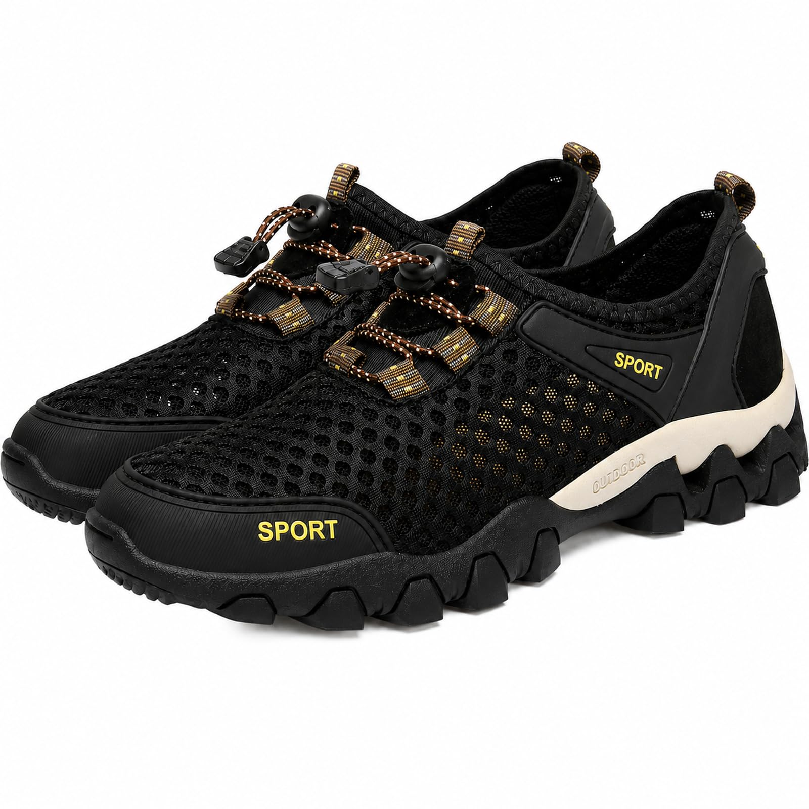 Mens Water Shoes Quick Dry Closed Toe Aqua Sneakers Fishing Hiking Sandals