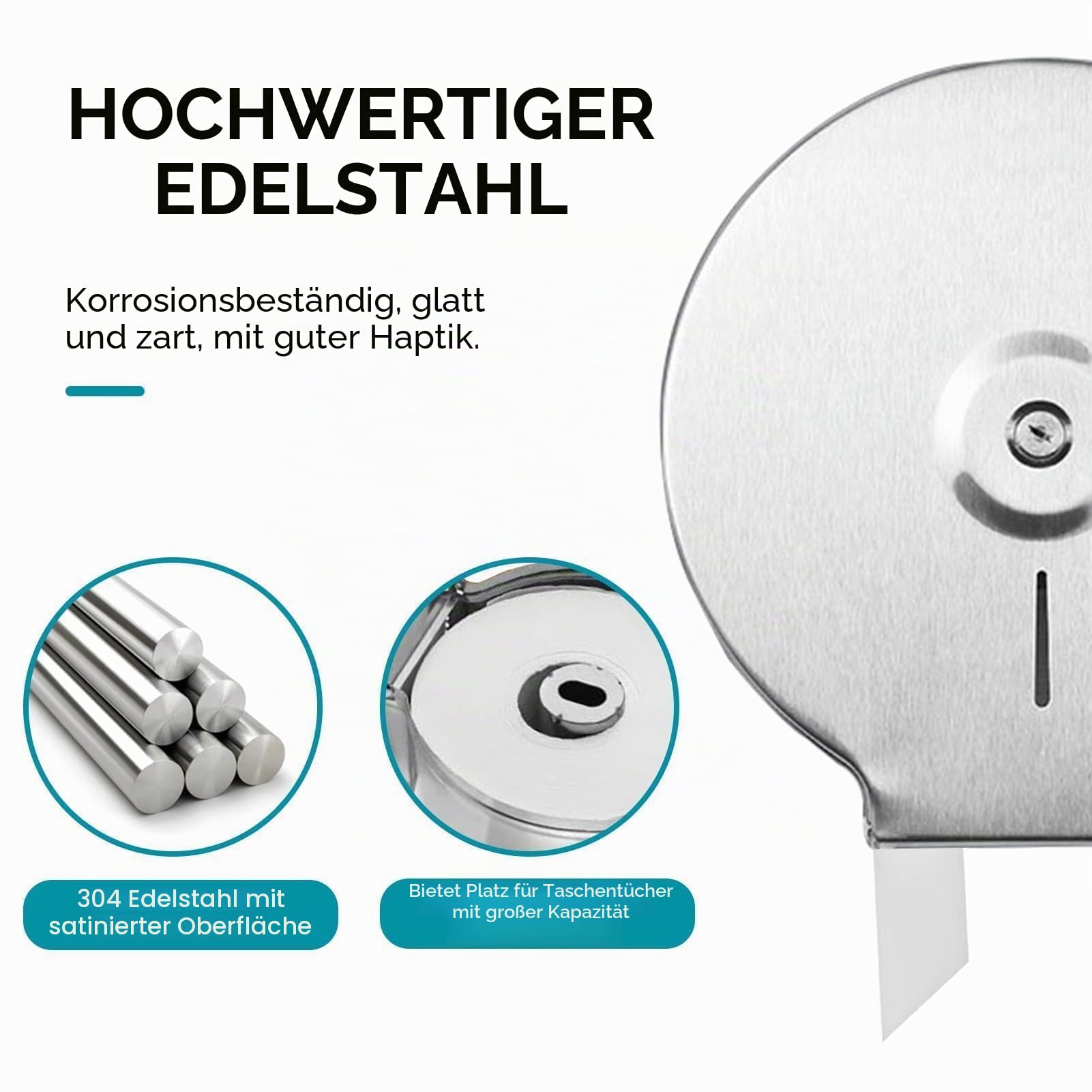 Cyrank Jumbo Toilettenpapierspender, Papierhandtuchspender für Wandmontage, Edelstahl Große Rolle Toilettenpapierhalter, Wasserdichter Papierspender, Gewerblicher Toilettenpapierhalter