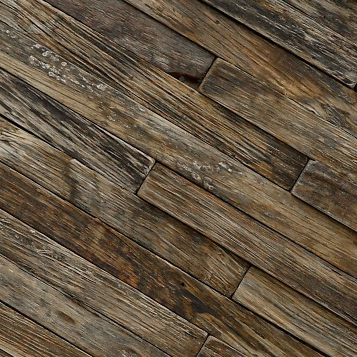 Natural Finish Stacked Boat Wood Mosaic Wall Tile