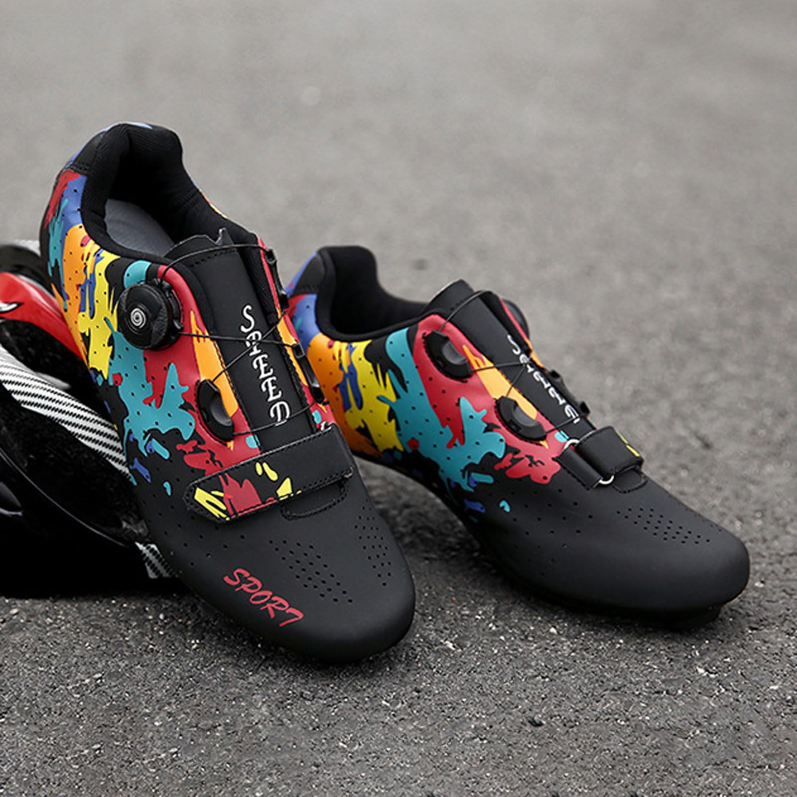 Scarpe Ciclismo Uomo,Scarpe Ciclismo,Scarpe da Bicicletta,Scarpe da Ciclismo Uomo Strada,Scarpe da Bicicletta Traspiranti,Adatto per Ciclismo Indoor,Strada all'aperto,Mountain Bike.
