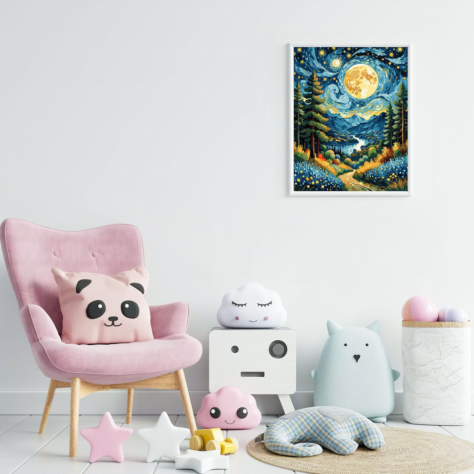 EFOTIML Paint by Numbers Kit pour adultes débutants et enfants, 1Pack 16x20 pouces Canva pour les kits de peinture dans la bo?te colorée (sans cadre) - villes de fleurs