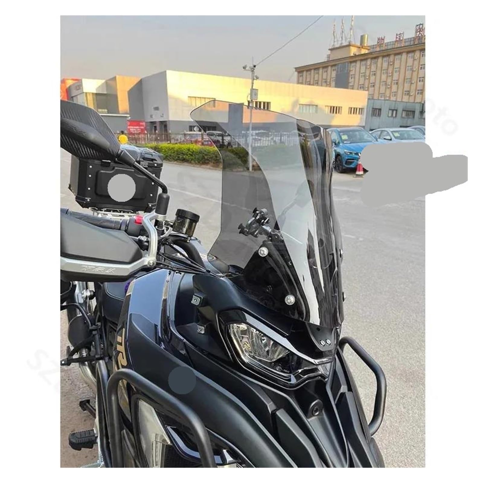 Parabrezza Per Moto Per BEN&ELLI TRK702 TRK702X TRK 702 702X, Deflettore Antivento In Vetro Anteriore Trasparente(47CM Gray)