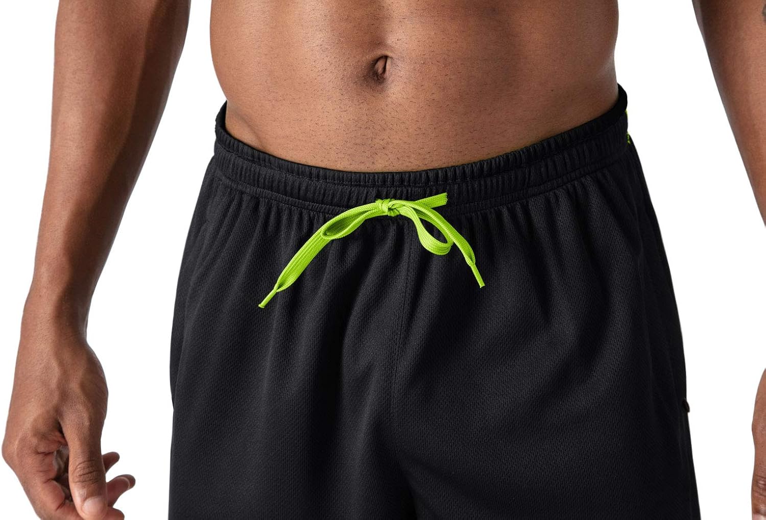 EKLENTSON Mens Mesh Pants Elastic Waist Drawstring Open Bottom Sweatpants Black Small