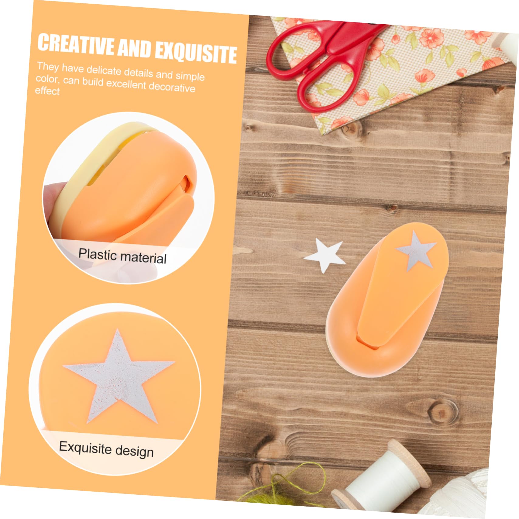 EXCEART Handheld Paper Puncher Single Hole Punch Pliers for DIY Craft Punch Scrapbook Random Color