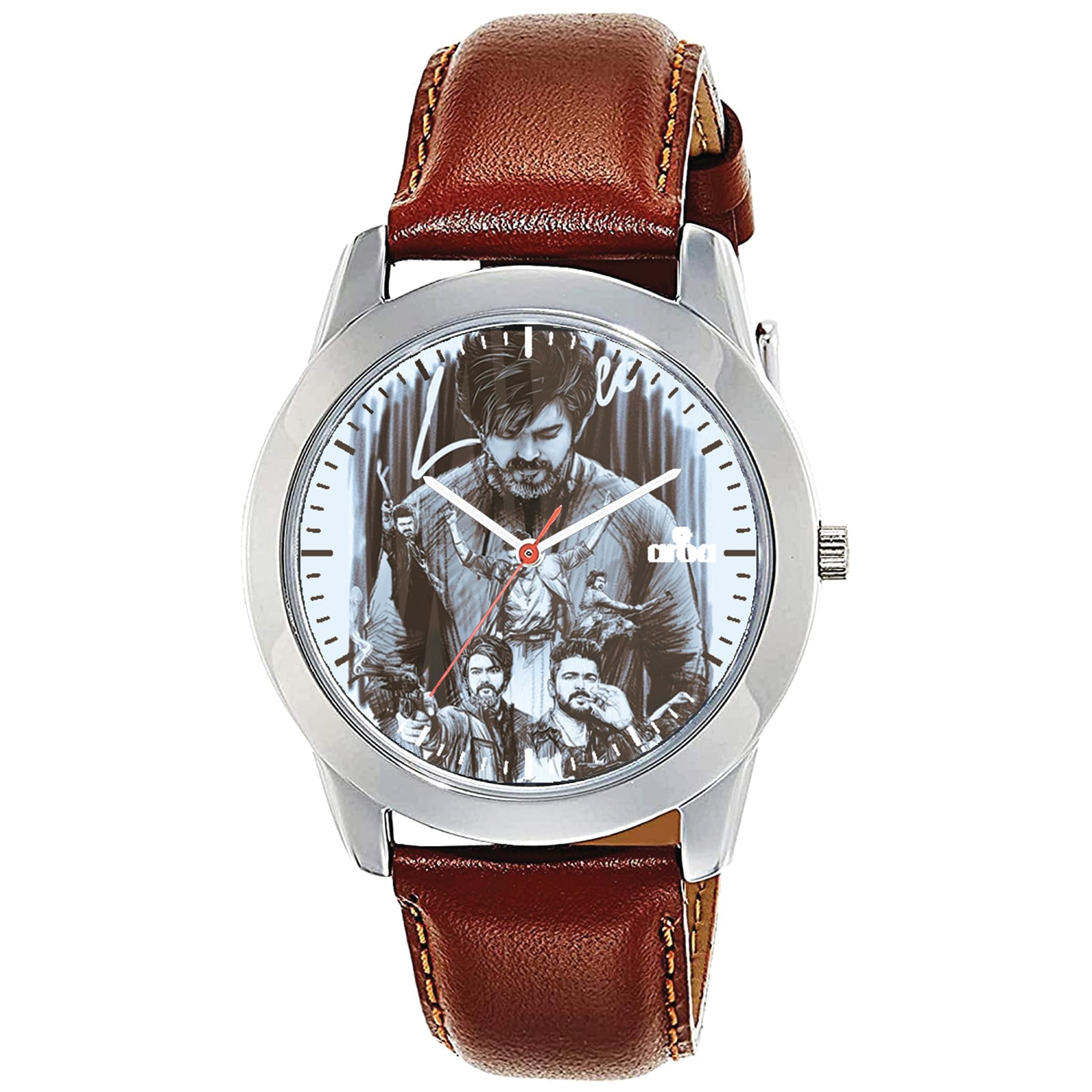 AROA Watch for Men with Leo Das Character Model :1130 in Steel Metal Type Brown Strap Analog Watch White Dial for Men Stylish Watch for Boys (B0CLR7BKGC) Amazon Price History, Amazon Price Tracker