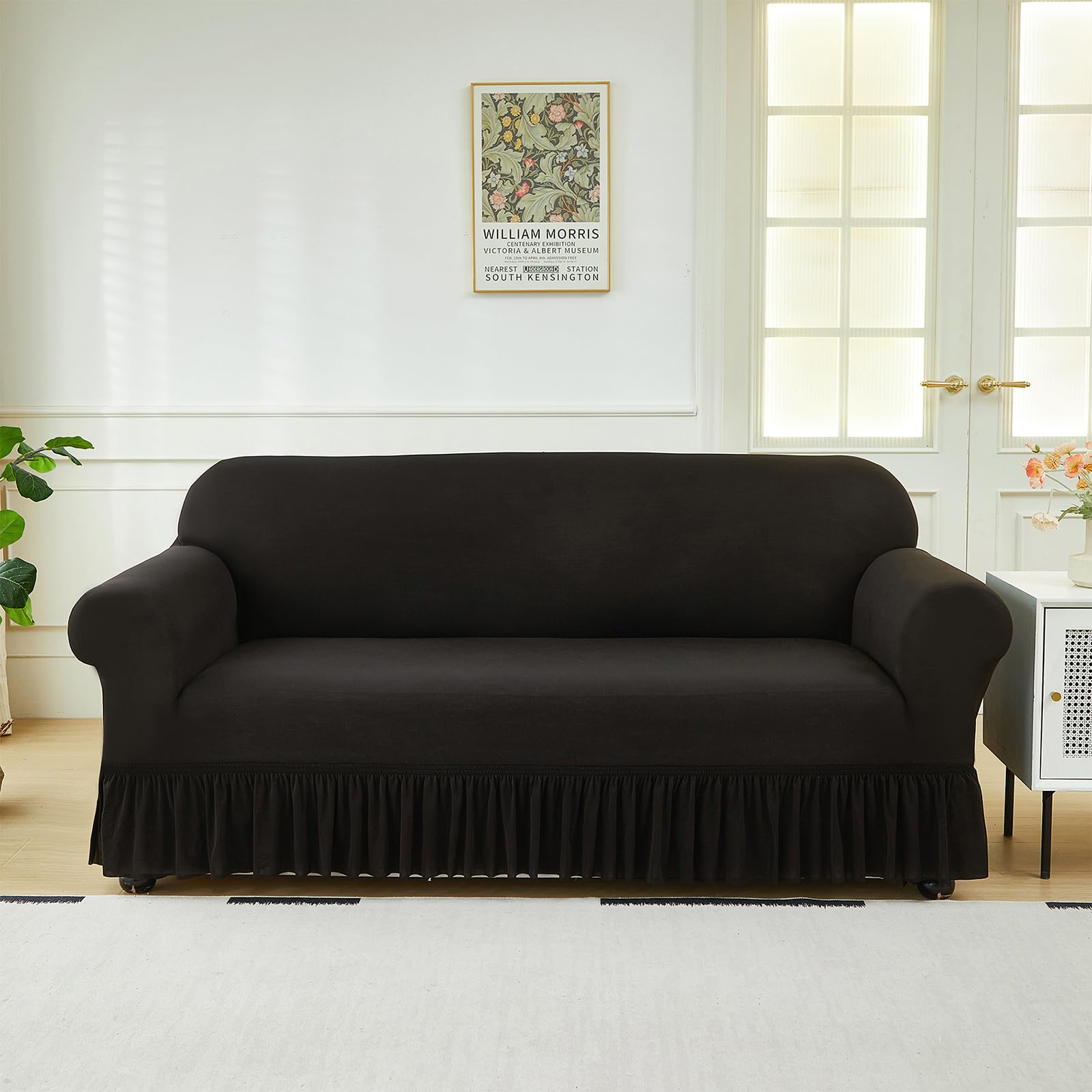 Housse de canapé élastique universelle pour protéger un salon usé, style 3/5 places
