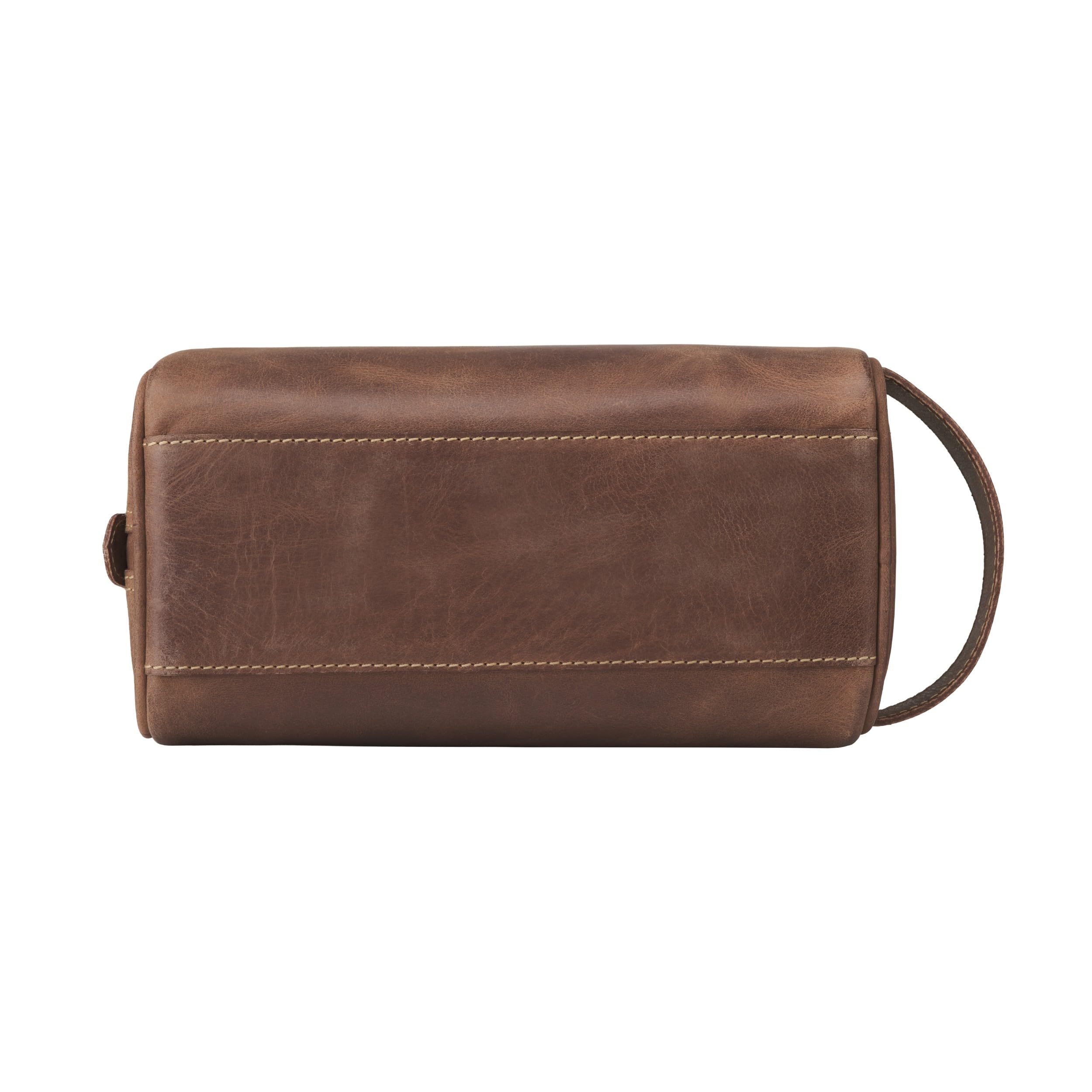 DRAKENSBERG Beauty case in pelle 'Theo' – Elegante borsa da viaggio Necessaire, da uomo, fatto a mano, Premium Vintage, 5 l, Cannella marrone, Beauty case