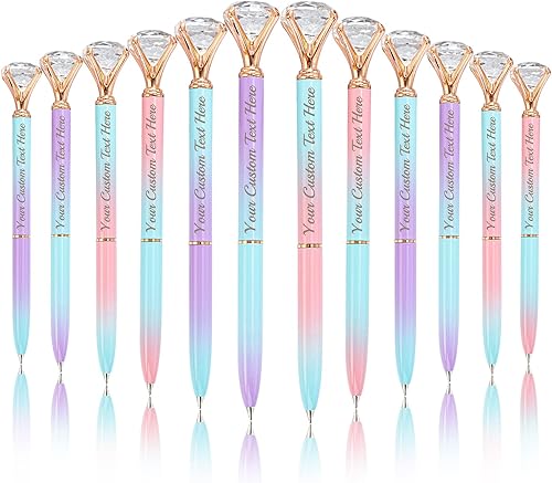 Miniatura 16 de Bolígrafos personalizados con punta de lápiz capacitivo, bolígrafo de diamante con nombre grabado personalizado, grabado gratis, logotipo Variado