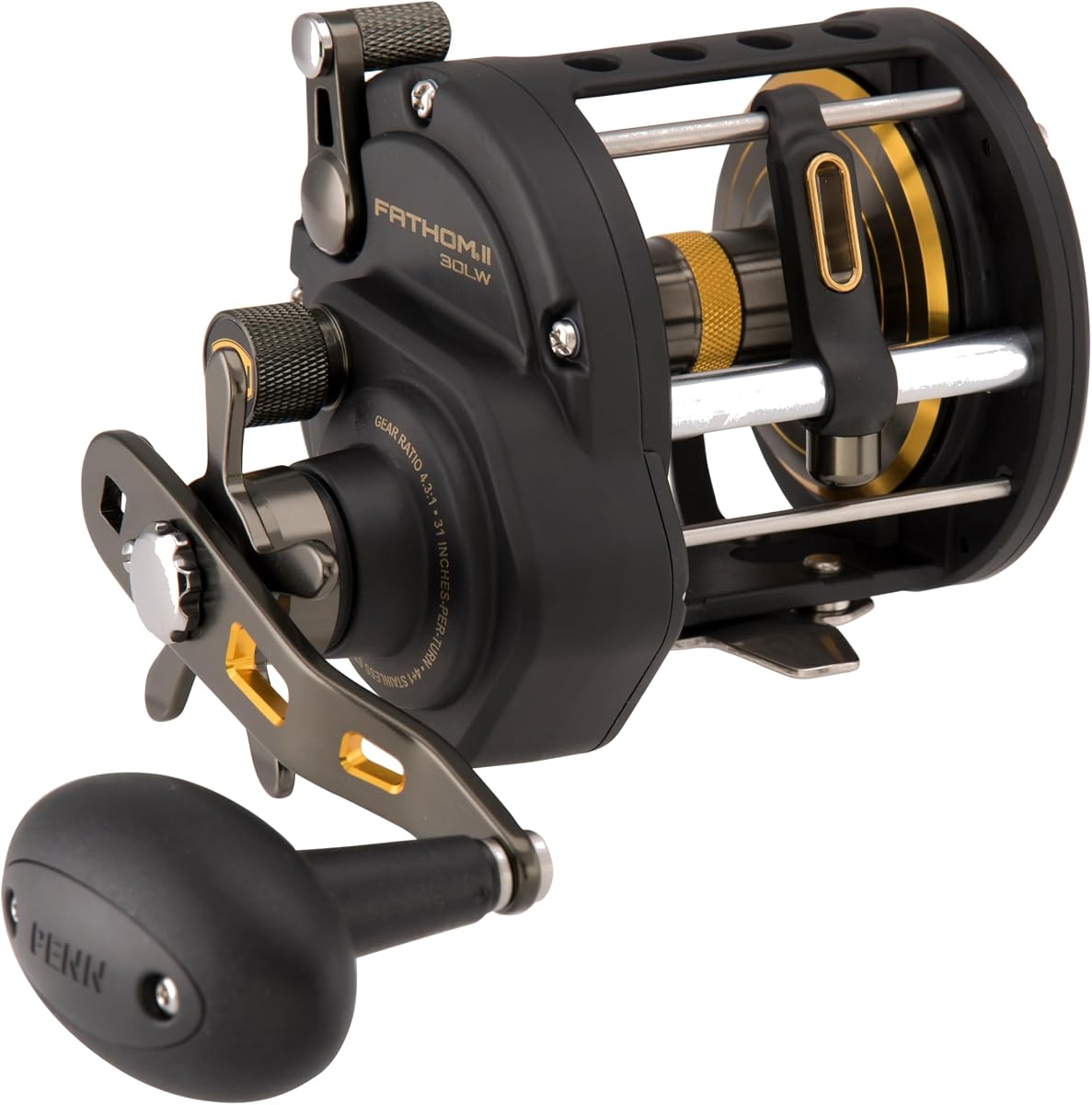 Fathom II Level Wind-Multirolle – Salzwasser-Angelrolle für Boots-, Küsten- und Kajakangeln