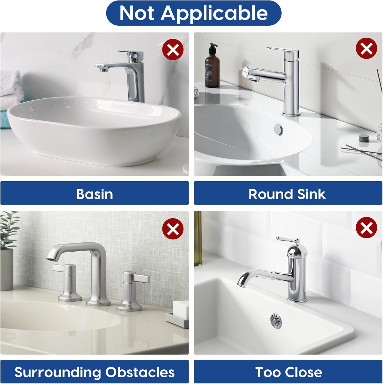 24 Inch Silicone Faucet Mat for Kitchen Sink Splash Guard - 7° Slope Upgraded Water Draining Mat with Fasten Button for Bathroom Area (Gray, 24''x5.5'')