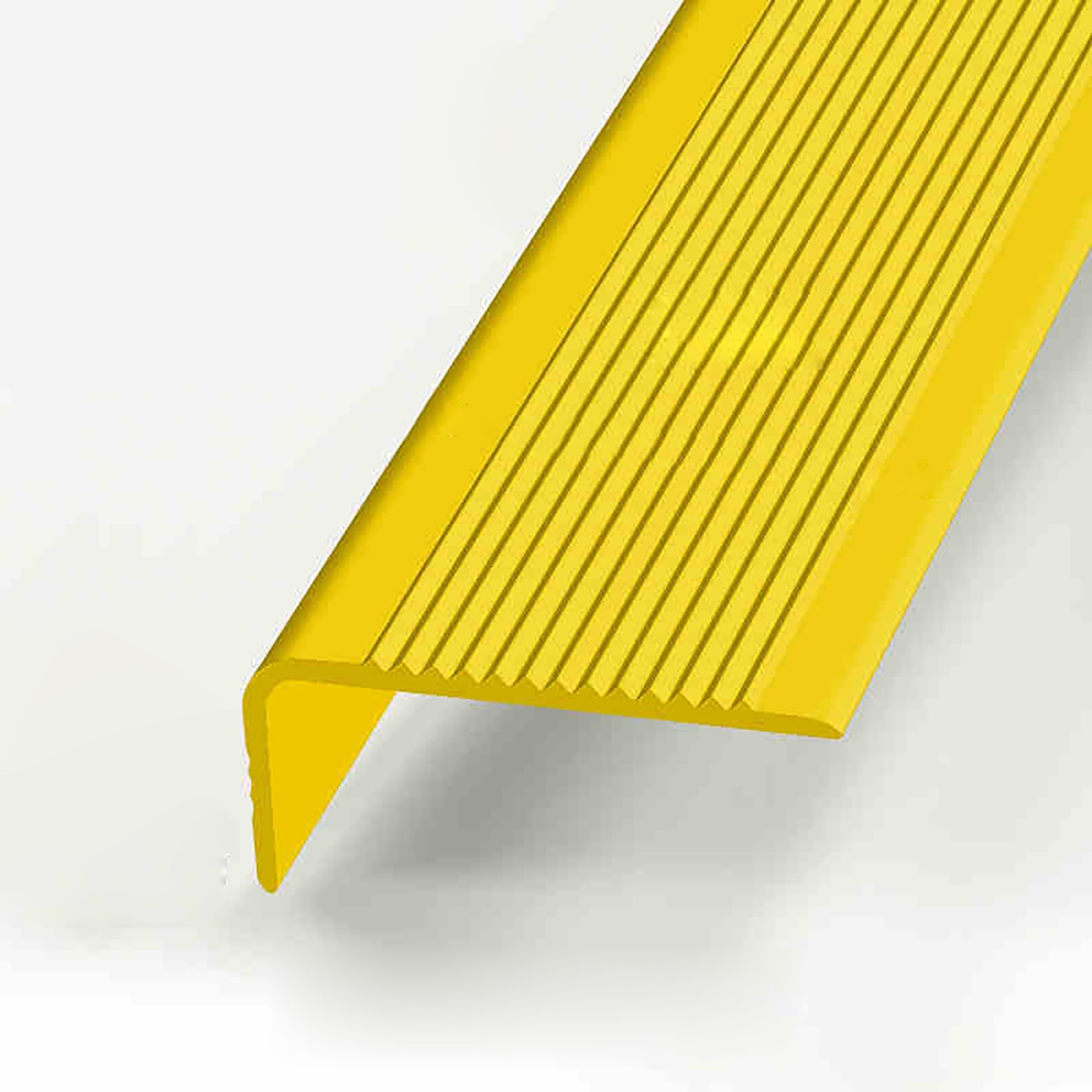 FOELANNE Self Adhesive Rubber Angle Edging, Non-Slip Self Adhesive Stair Nosing Indoor Outdoor Multicolor 0.5-10m(Yellow,1m/39.3in)