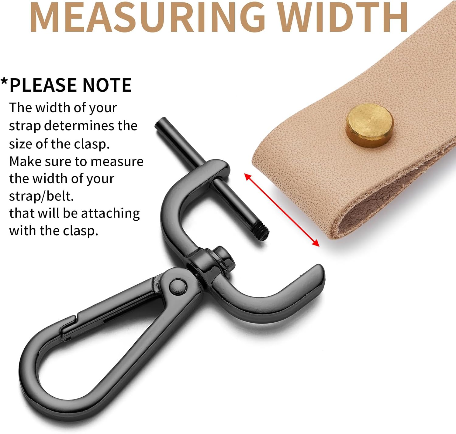 4PCS Detachable Snap Hook Swivel Clasp with Screw Bar, Multiple Sizes Hardware for Changing Bag Straps,Gunmetal1 1/2 - Image 3