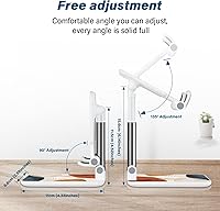 Vista 6 de Soporte de teléfono plegable para escritorio - Soporte de teléfono celular de ángulo ajustable para iPhone, Samsung y otros teléfonos inteligentes