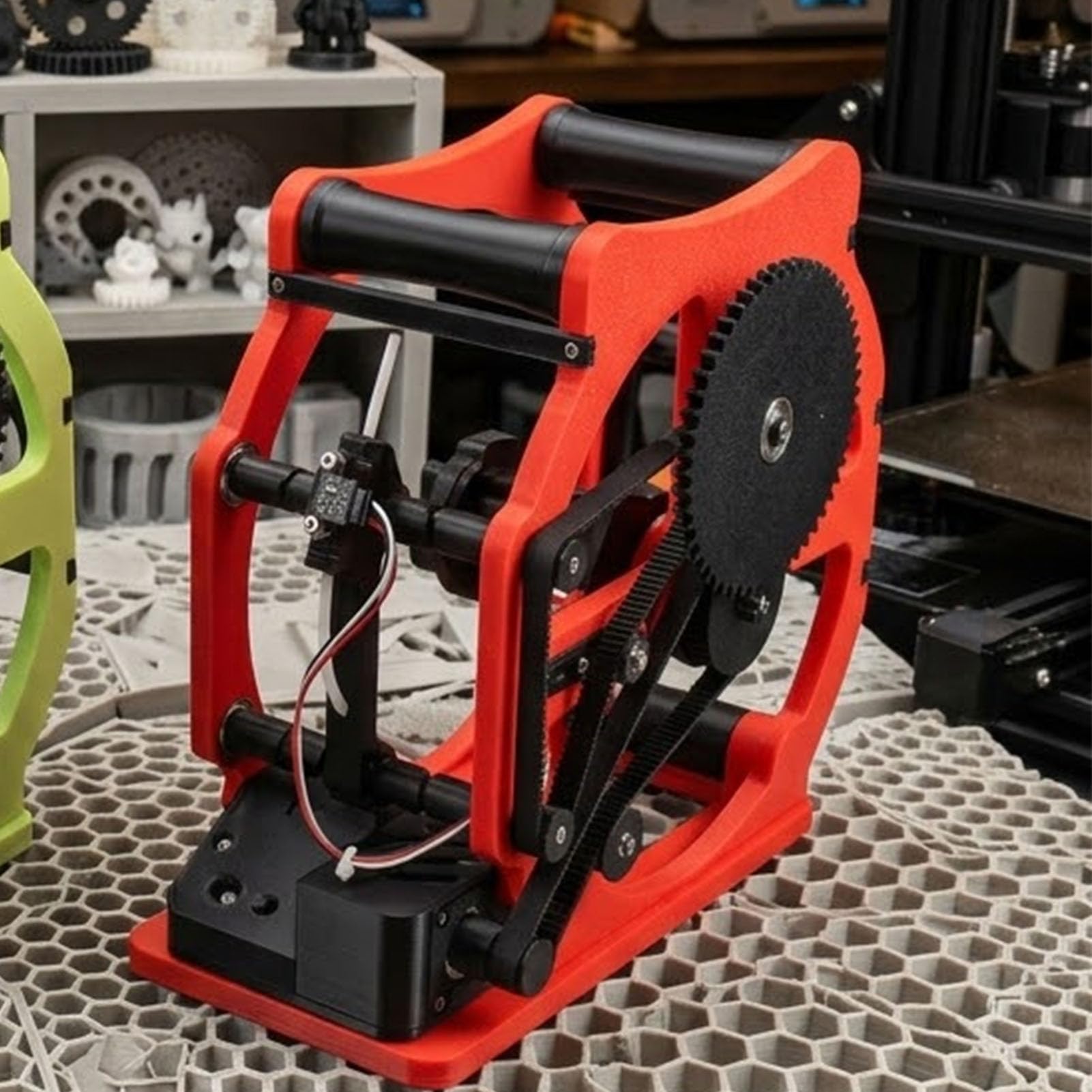 SEAFRONT Nawijak żarnika do Drukarki 3D, Automatyczny Start-stop z Wbudowanym Czujnikiem żarnika, Wzmocniona Rama do Szpul PLA ABS PETG TPU Nylon 1kg